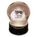 Crystal Ball Music Box w/ Laser Image - Ebbets Field